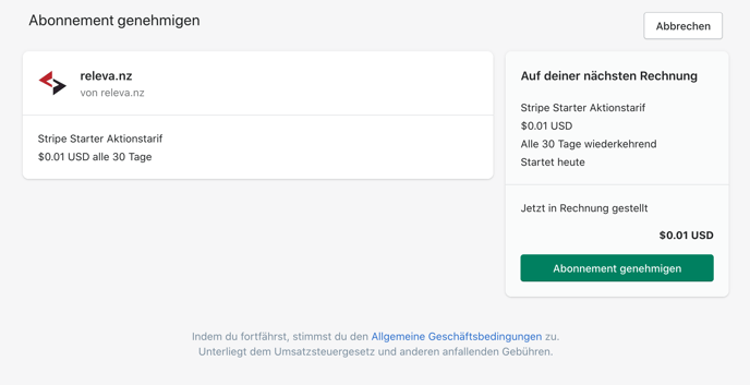 Shopify_Abonnement_genehmigen